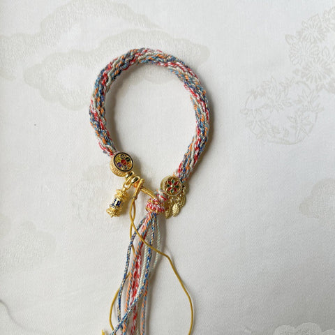 Hand-woven Tibetan hand rope Zakiram hand rope Green Tara fifth master thangka bracelet Tibetan hand rope female m3331256