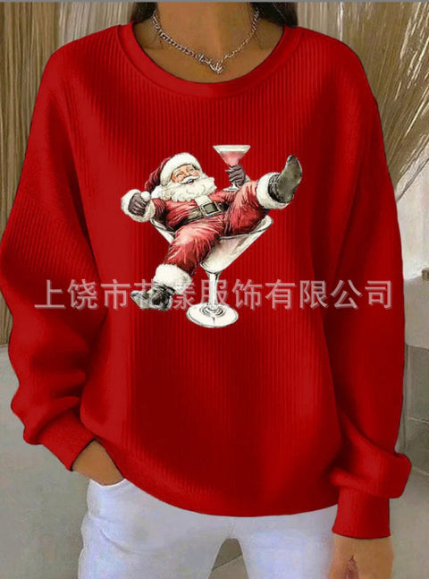Knitted top snowflake christmas tree mix and match casual commuter sweater m302212