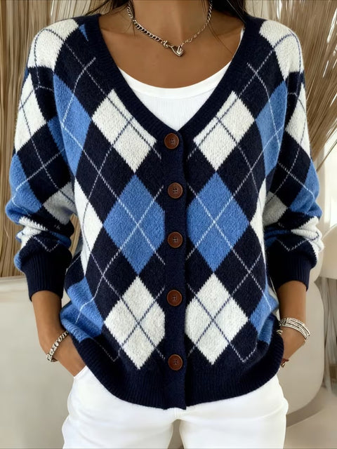Button knitted hooded cardigan jacket autumn and winter new m303072