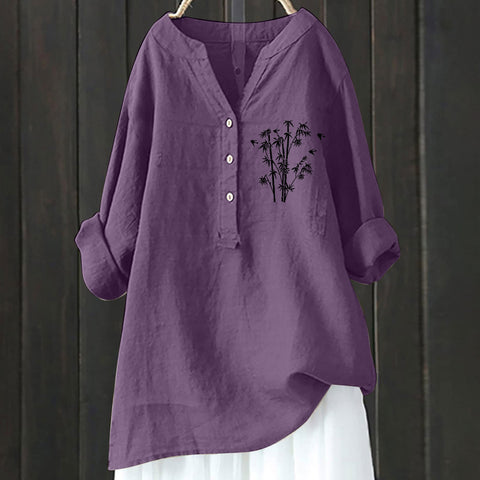 Autumn new long-sleeved comfortable printed fashion versatile shirt m301739