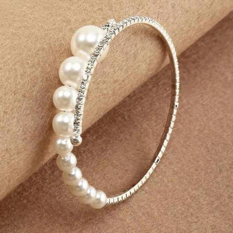 Pearl rhinestone bracelet female simple personality m3331116
