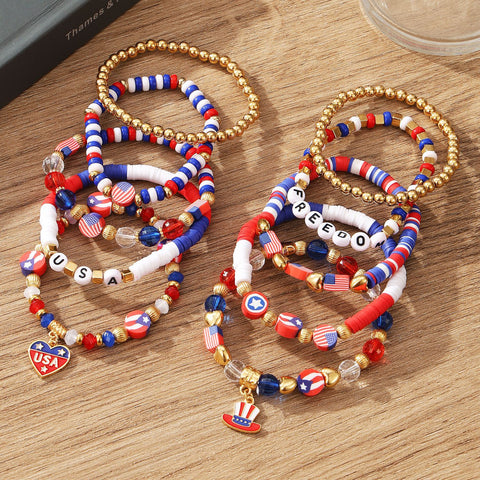 Bracelet USA American flag election holiday party commemorative patriotism bracelet m302600