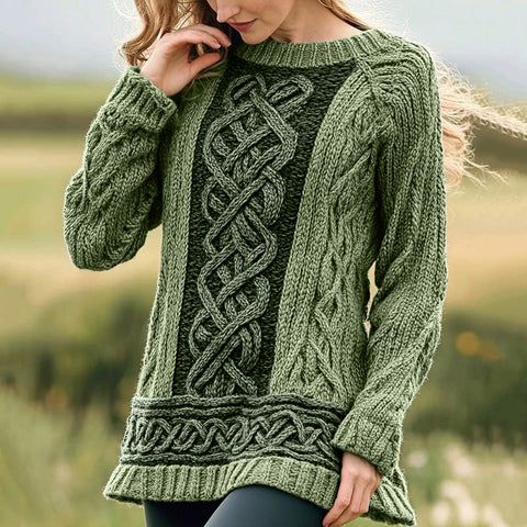 Autumn and winter 3D digital printing crew neck sweater knitted sweater m302083