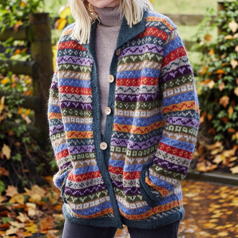 Fashion lapel imitation sweater jacket women's autumn and winter new thickened button cardigan m302126