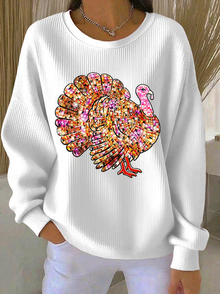 Knitted top snowflake christmas tree mix and match casual commuter sweater m302212