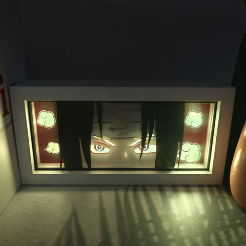 Naruto anime Uchiha Itachi Paper Carving Lamp Photo Frame
