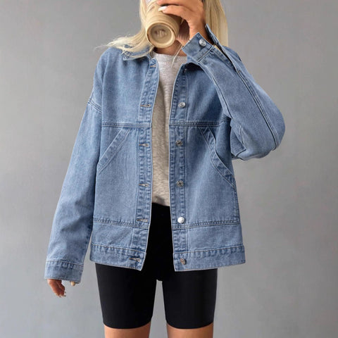 Loose spring and autumn denim jacket m303102
