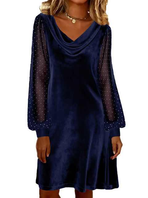 Women's solid color V-neck mesh foam m302228