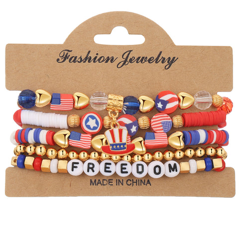Bracelet USA American flag election holiday party commemorative patriotism bracelet m302600