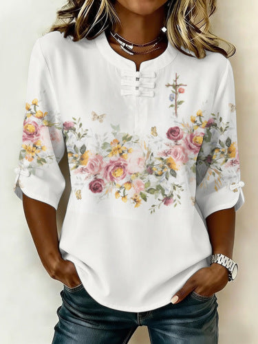 Women's floral print top m302985