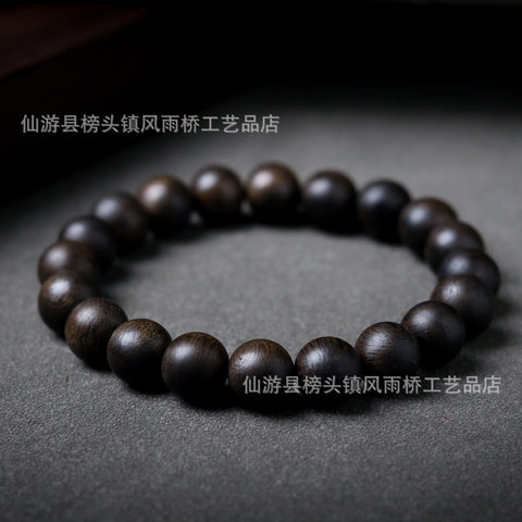 Agarwood Black Qinan High Oil Submerged High Quality Wooden Agarwood Bracelet 108 Buddha Beads Barrel Beads Hand Jewelry m3331277
