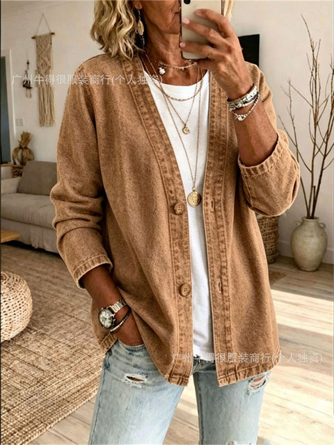 Casual denim cardigan jacket m303083