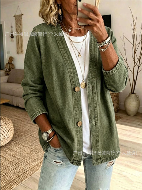 Casual denim cardigan jacket m303083