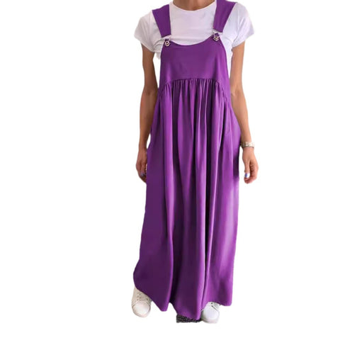 Women's suspender cotton and linen dress long dress women's m302054