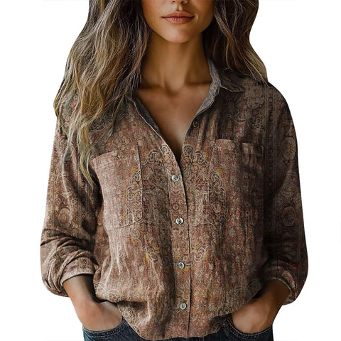 V-neck printed shirt m302770