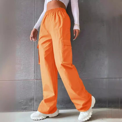 Beltless trousers high waist season wide leg trousers straight loose temperament commuter trousers casual trousers m301371