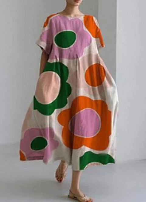 3D imitation cotton pull frame craft women's pendulum dress m301038