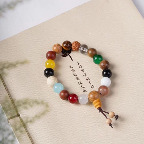 Eighteen-seed bracelet Duobao Bodhi red stone providence eighteen-son Buddha beads m3331279