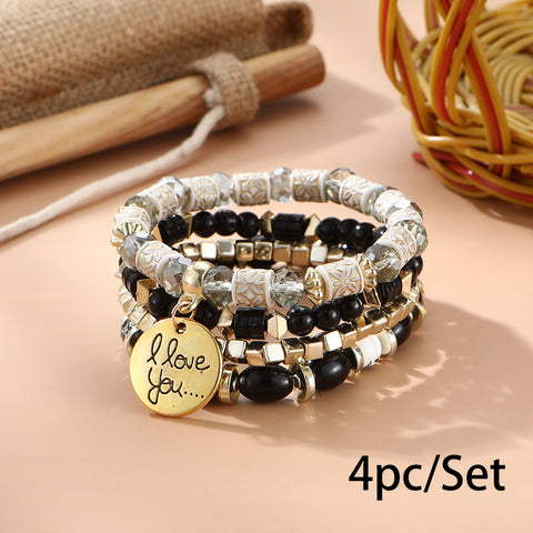 New Bohemian Bracelet Creative Tassel Multi-layer Beaded Bracelet m3331286