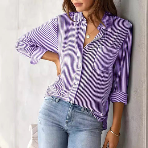 Top Loose Casual Long Sleeve Shirt Women's M301603