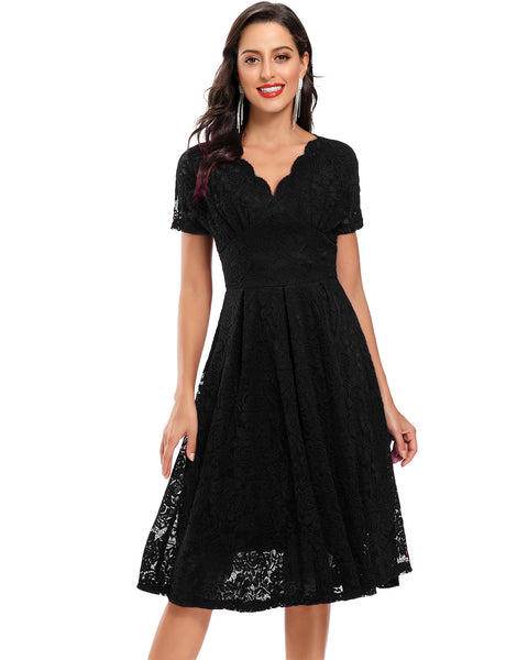 Autumn and winter women's clothing hot-selling V-neck medium and long lace pendulum dress m301709
