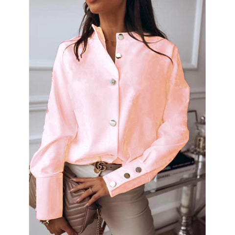 Long sleeve metal buckle shirt m303030