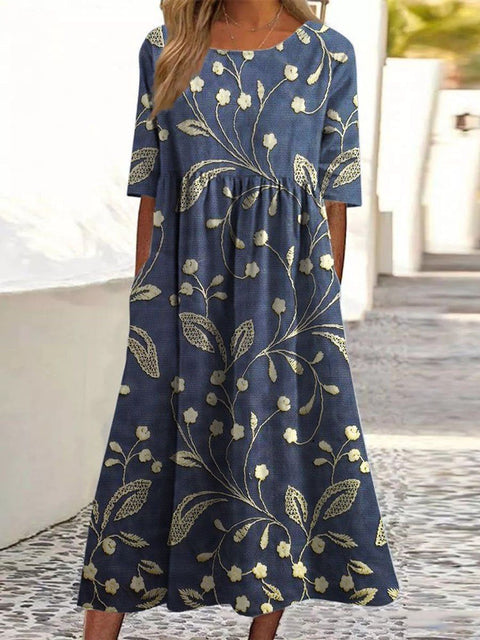 Fashion digital printing big wide dress m303009