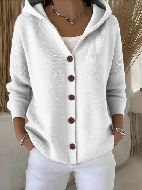 Knitted hooded sweater cardigan jacket autumn and winter new casual fashion women's clothing m301900