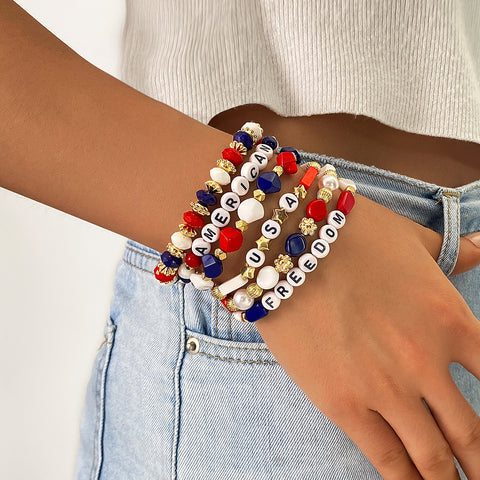 Bracelet USA American flag election holiday party commemorative patriotism bracelet m302600