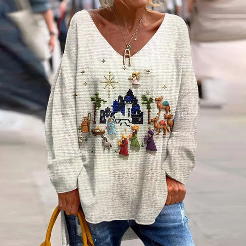 Large size split love dog 3D printing urban casual women's long T-shirt m301662