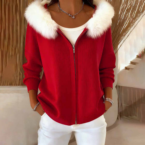 Casual Christmas Hooded Sweater Cardigan Sweater m302111