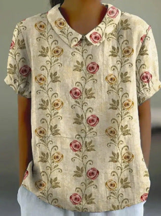 Summer wind short-sleeved printed pullover m301619