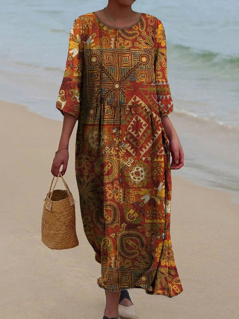 Floral pattern 3D personalized seven-point long-sleeved girls summer loose m301075