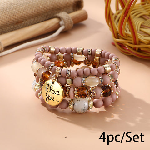 New Bohemian Bracelet Creative Tassel Multi-layer Beaded Bracelet m3331286