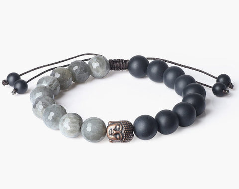 Black Gallstone Elastic Bracelet Skull Pendant Natural Turquoise Tiger Eye Tassel Crystal Volcanic Stone Beaded Bracelet m3331320