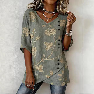 3D printed V-neck short sleeve m302696