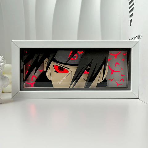 NARUTO anime Uchiha Itachi Paper Carving Lamp Photo Frame
