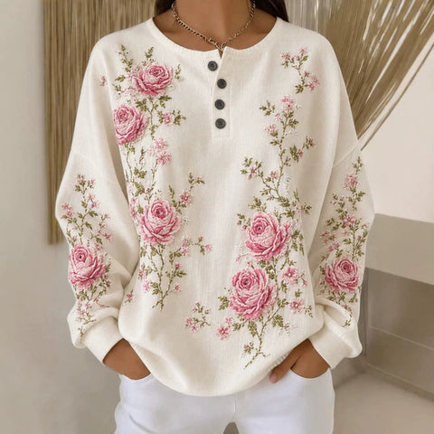 Waffle Top Waffle Long Sleeve Crew Neck Henry Sweater FF303390
