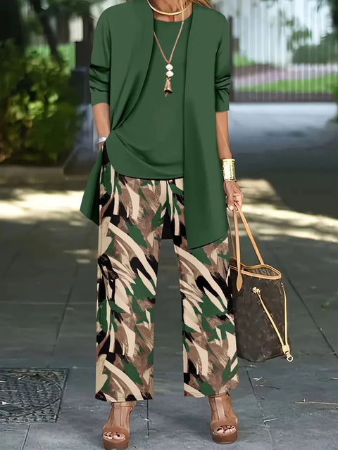 3D printed 3-piece set top vest trousers m302613