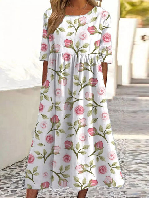 Fashion digital printing big wide dress m303009