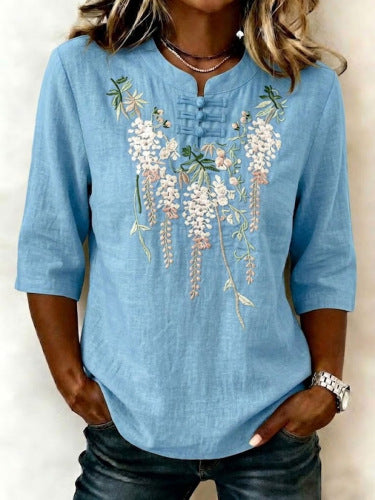 Women's floral print top m302985
