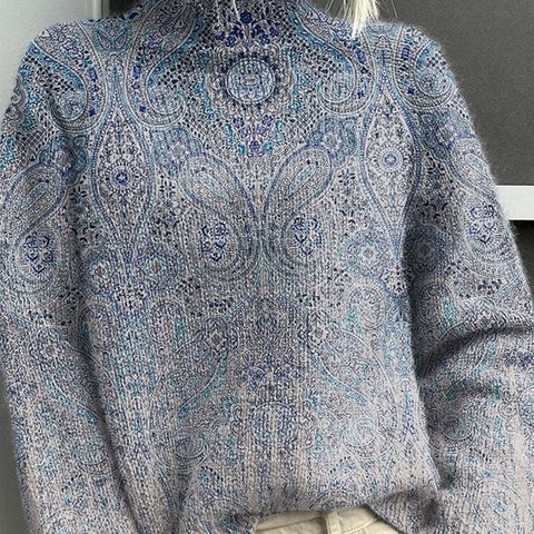 Christmas abstract print casual cape jacket cardigan sweater m302114