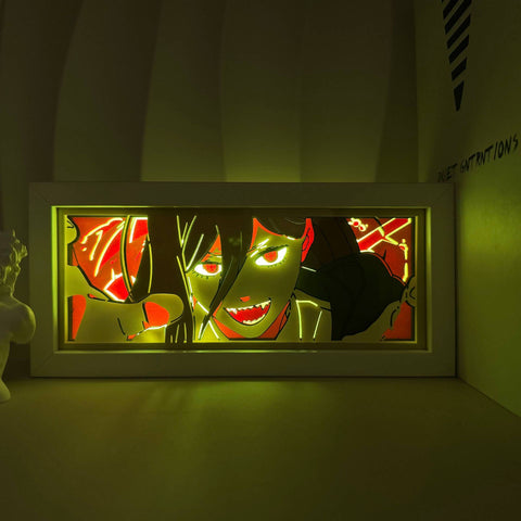Chainsaw Man Power Paper Carving Lamp Photo Frame