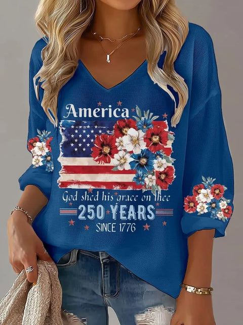 Summer V-neck short-sleeved top 3D digital printing women's casual short-sleeved m302655