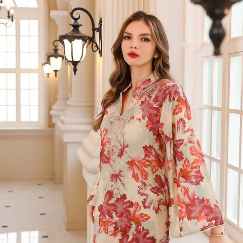 Embroidered fashion women's dress m301178