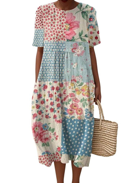 Women's trendy brand loose floral element casual dress m302384