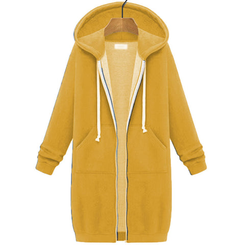 Women's medium and long hooded long-sleeved sweater women's winter m302342