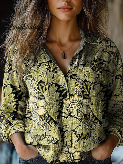 V-neck printed shirt m302770