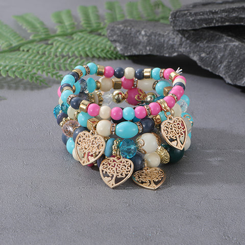 New Bohemian Bracelet Creative Tassel Multi-layer Beaded Bracelet m3331286