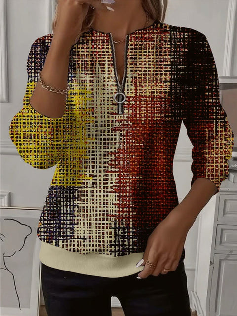 Printed shoulder sleeves long sleeves womanizer m302028